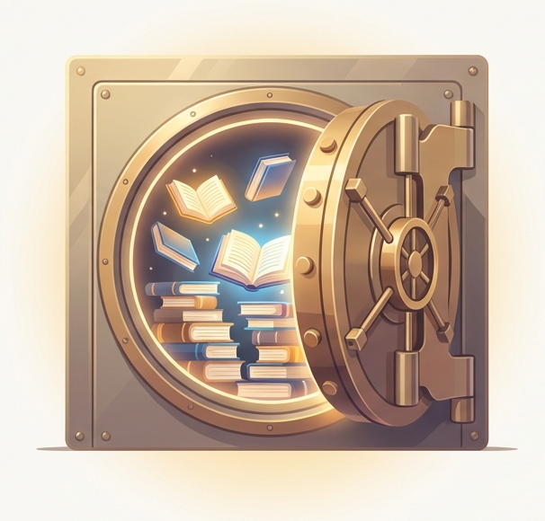 Book vault illustration